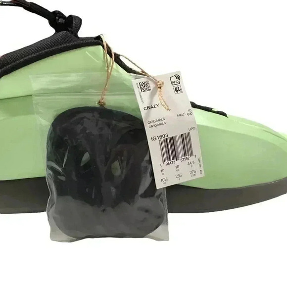 Adidas Crazy 1 Mens 10.5 Green Silver Black Orange Basketball Shoes Kobe Retro main image 6
